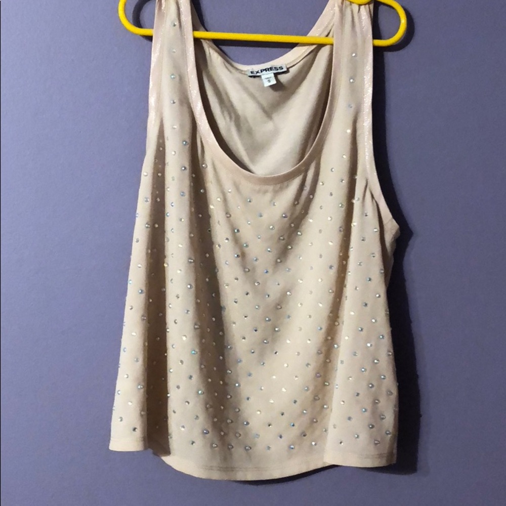 Express rhinestone tank